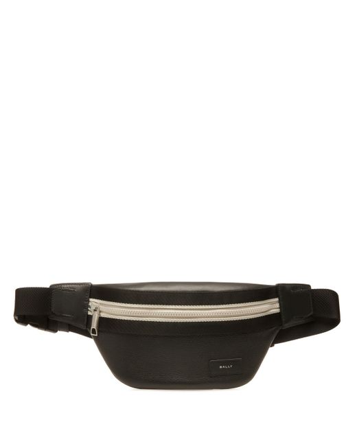 Bally Black Bord Logo-patch Belt Bag for men