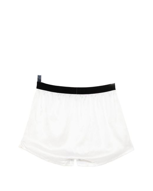 Tom Ford White Logo-Patched Boxer for men