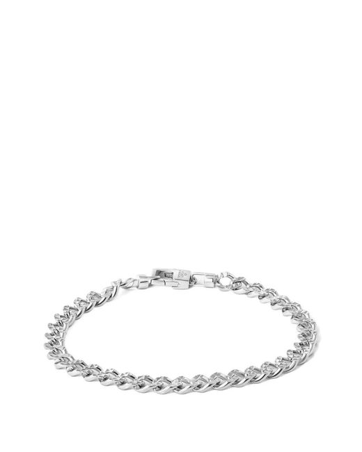 Tateossian White Martellato Curb-Chain Bracelet for men