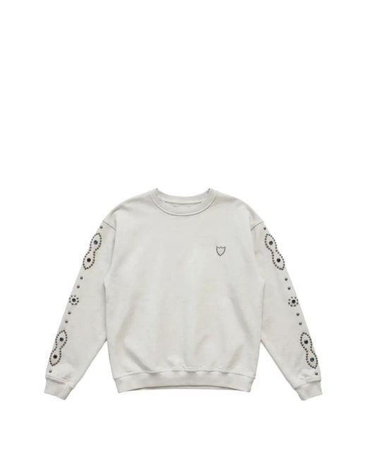 HTC White Stud-Embellished Sweatshirt for men