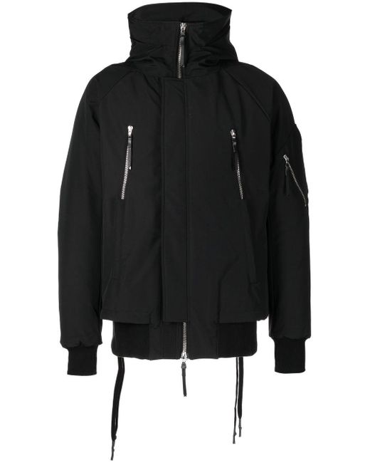 Boris Bidjan Saberi 11 Black Zip-up Hooded Jacket for men