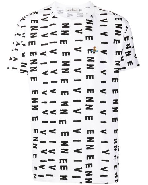 Vivienne Westwood White Logo-print Cotton T-shirt for men