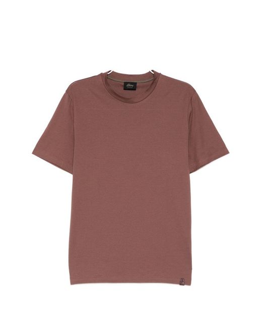 Brioni Black Gassed Cotton T-Shirt for men