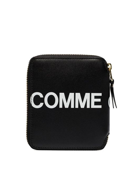 Comme des Garçons Black Logo Zipped Wallet