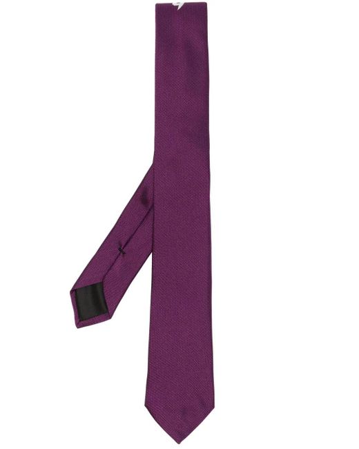 Givenchy Purple Logo-appliqué Silk Tie for men