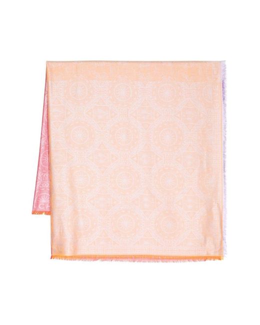Givenchy Pink Geometric-pattern 4g-motif Silk Scarf for men