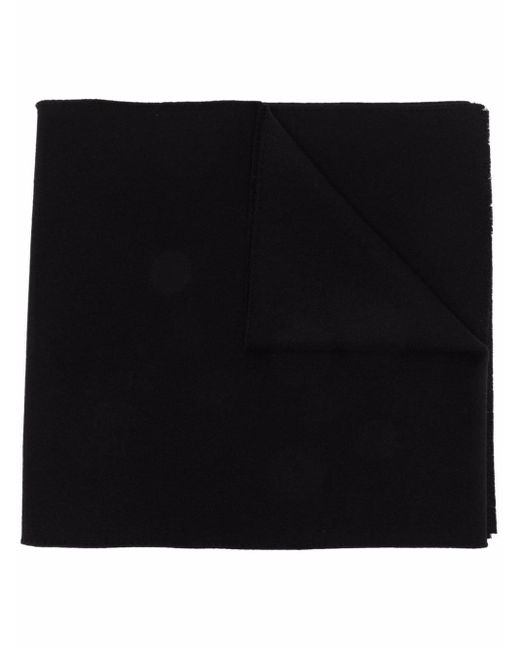 Givenchy Black Greca-embroidered Wool-cashmere Scarf for men