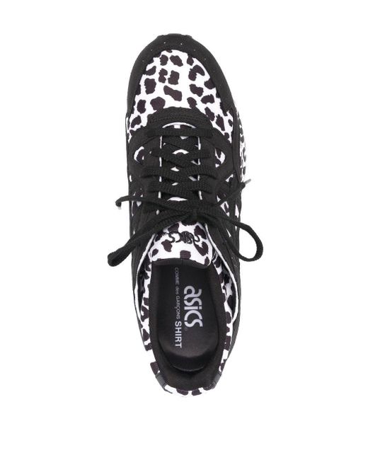Comme des Garçons Black Leopard-Print Lace-Up Sneakers for men
