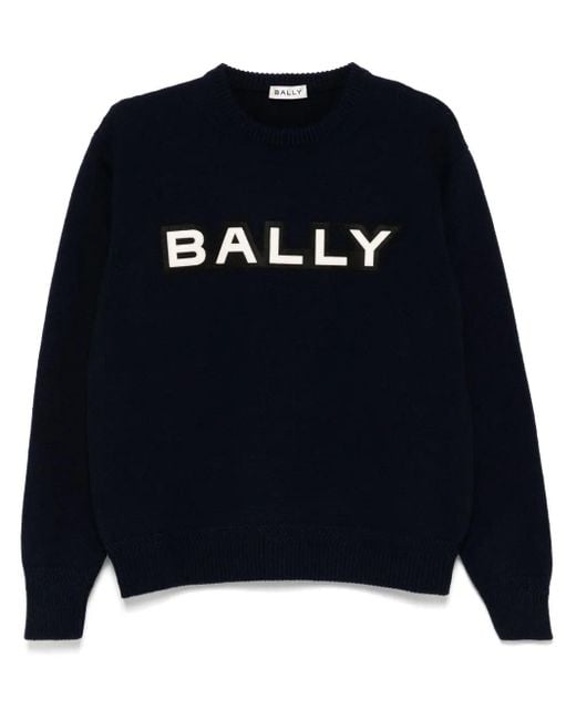 Bally Blue Logo-Patch Jumper for men