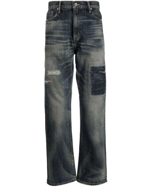 Neighborhood Blue Savage Ripped Jeans for men