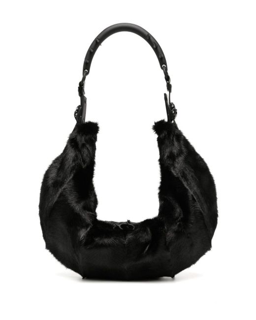 Innerraum Black Half Moon Faux-fur Shoulder Bag for men