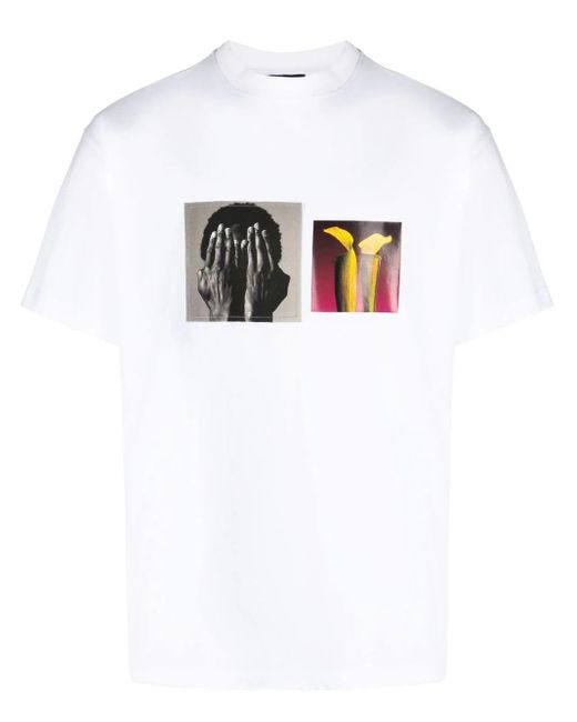Honey Fucking Dijon White Photograph-print Cotton T-shirt for men