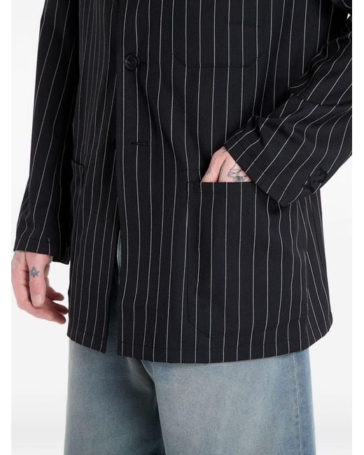 Y-3 Black Pinstripe Refined Jacket for men