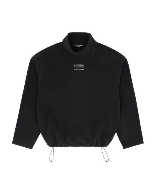 MM6 MAISON MARGIELA X SALOMON Black Logo Turtleneck Sweatshirt for men