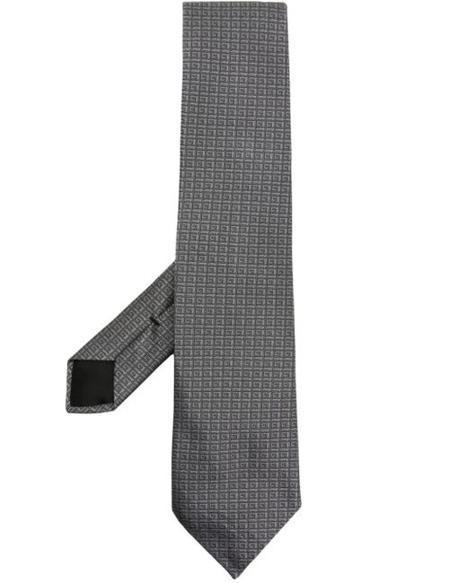Givenchy Gray Monogram-jacquard Silk Tie for men