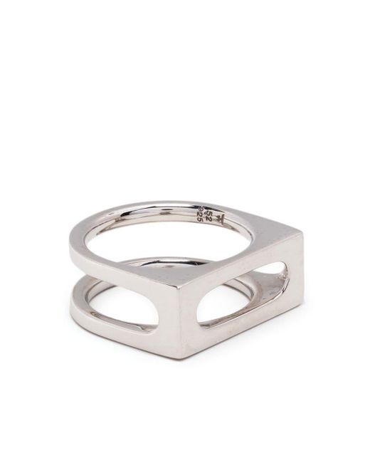 Tom Wood White Cut-out Detail Ring for men