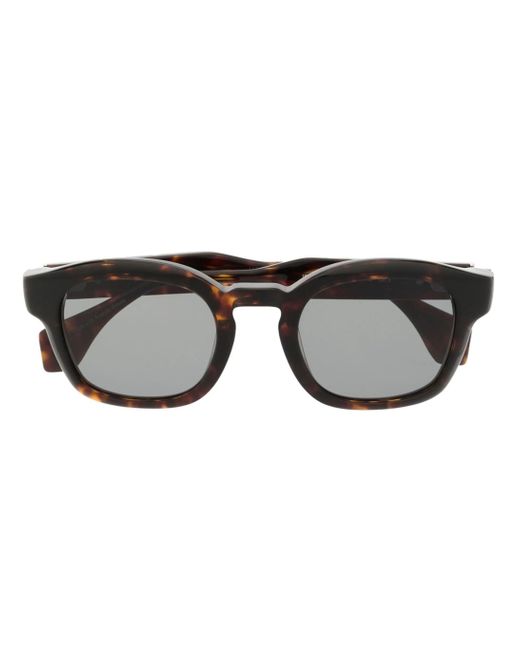 Vivienne Westwood Black Cary Tortoiseshell Rectangle-Frame Sunglasses for men