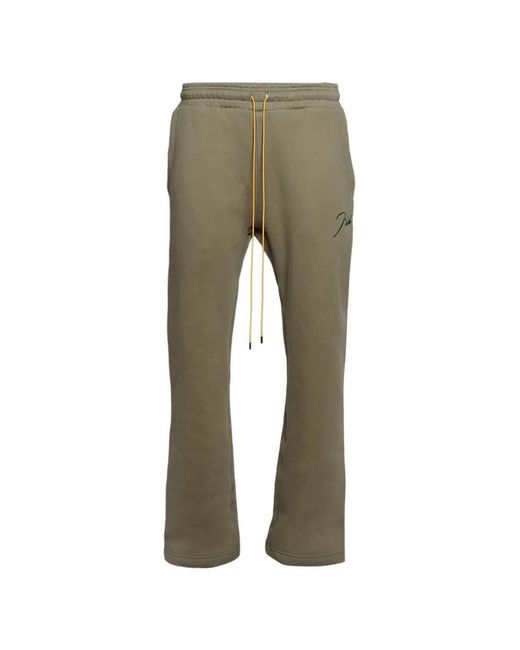 Rhude Green Classique Drawstring Track Pants for men