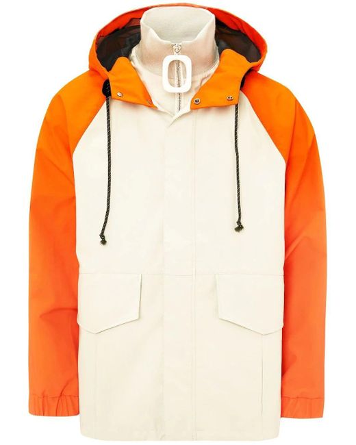 J.W. Anderson Orange Two-tone Hooded Jacket for men