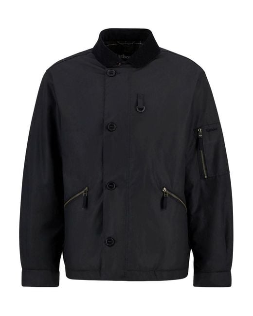 Barbour Black Hanger Waxed Deck Jacket for men