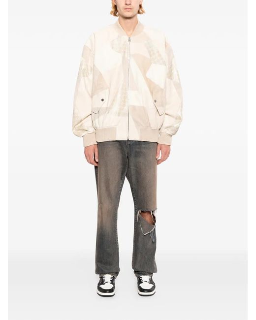 Amiri Natural Patchwork Bomber Jacket for men