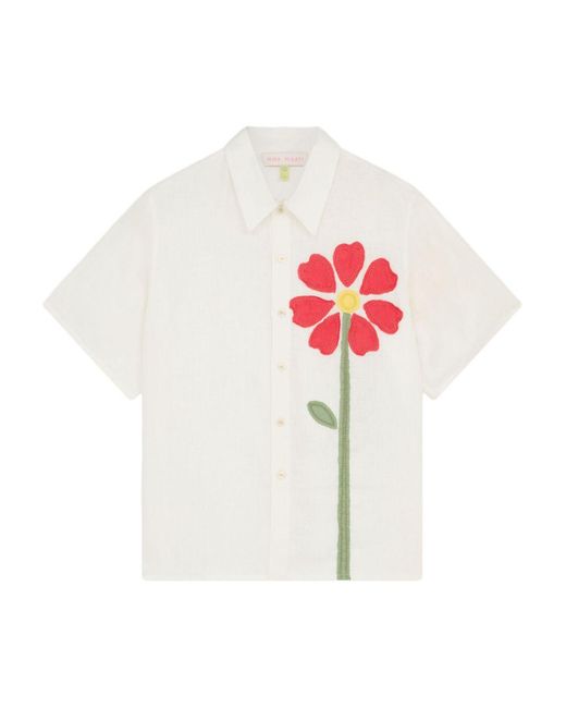 MIRA MIKATI White Embroidered Shirt
