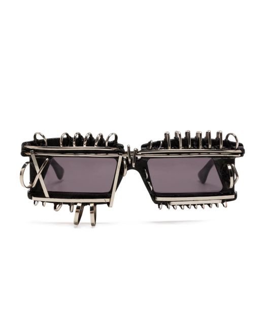 Kuboraum Black X21 Square-Frame Sunglasses for men