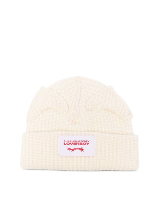 Charles Jeffrey Pink Ears Beanie for men