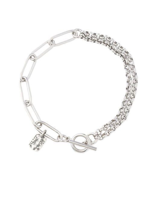 Paul Smith Metallic Two-Chain Toggle Bracelet for men