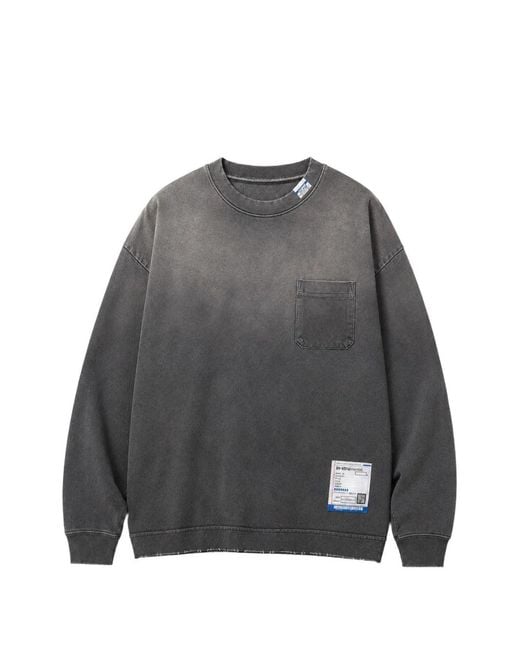 Maison Mihara Yasuhiro Gray Sun-Faded Like Distressed Long-Sleeve T-Shirt for men