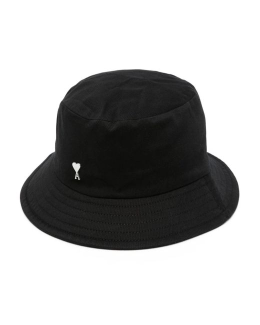AMI Black Ami-de-coeur Bucket Hat for men