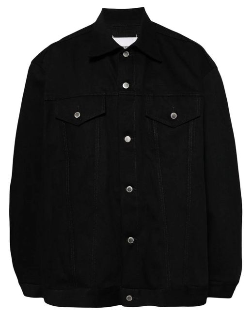 TAKAHIROMIYASHITA The Soloist Black Button-Up Denim Jacket for men