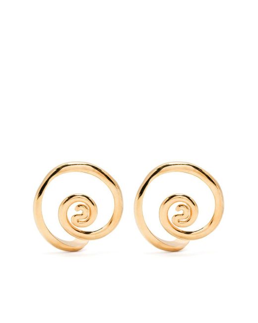 Panconesi Metallic Vortice Huggies Earrings for men