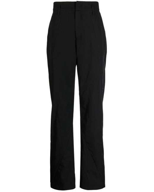 Post Archive Faction PAF Black Zip-detail High-waist Trousers for men