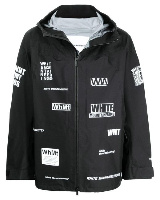 White Mountaineering Black Graphic-print Zip-up Lightweight Jacket for men