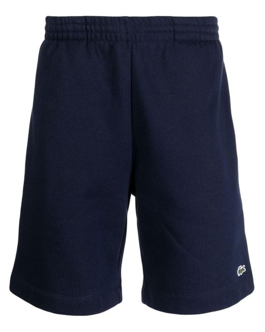 Lacoste Blue Logo-patch Track Shorts for men