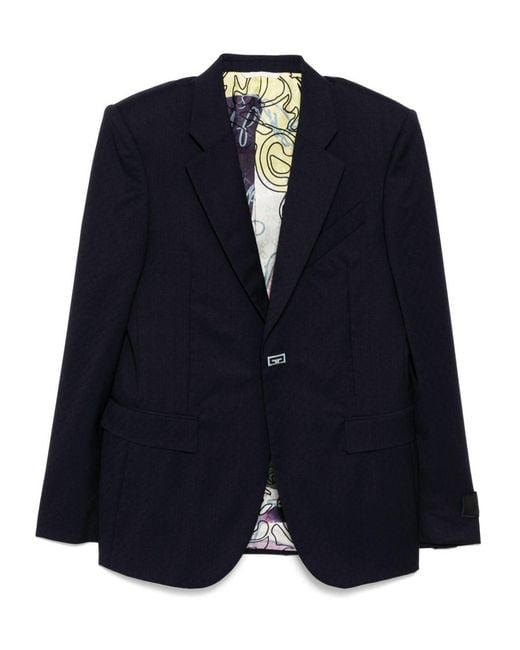 Givenchy Blue 2G-Clip Blazer for men