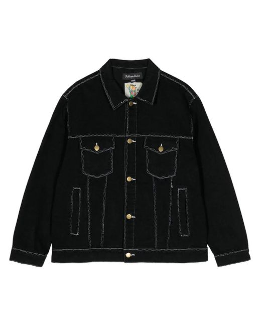 Kidsuper Black Messy Stitched Denim Jacket for men