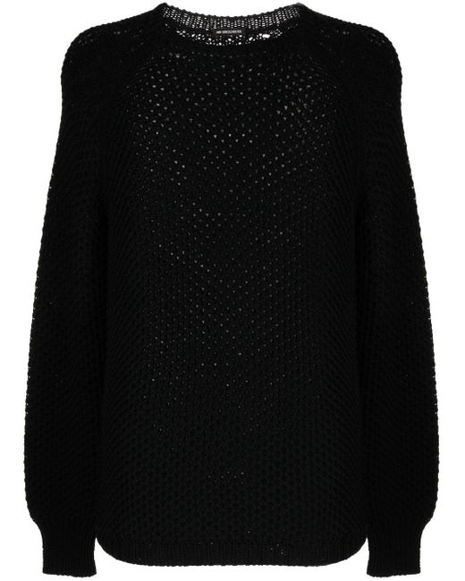 Ann Demeulemeester Black Eric Virgin-wool Open-knit Jumper for men