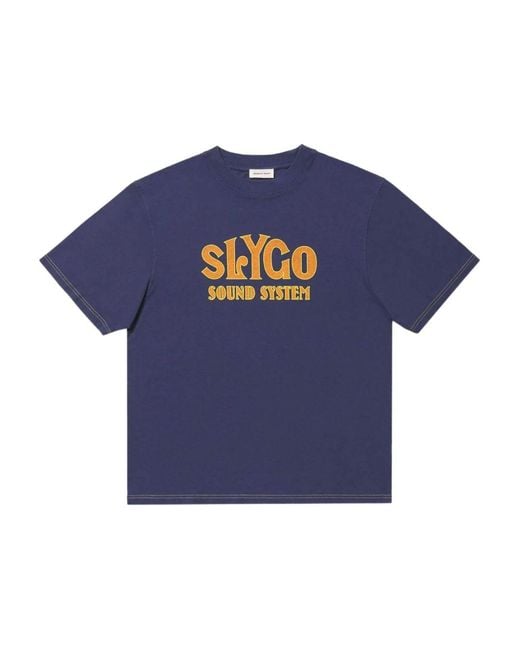 Nicholas Daley Blue Slogan-Print T-Shirt for men