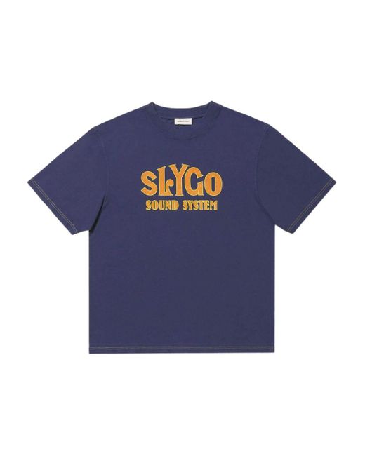 Nicholas Daley Blue Slogan-Print T-Shirt for men