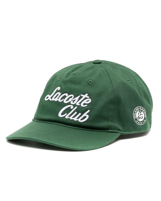 Lacoste Green Embroidered-logo Cotton Hat for men