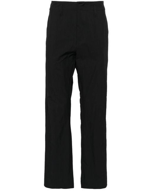Post Archive Faction PAF Black Mid-Rise Straight-Leg Trousers for men