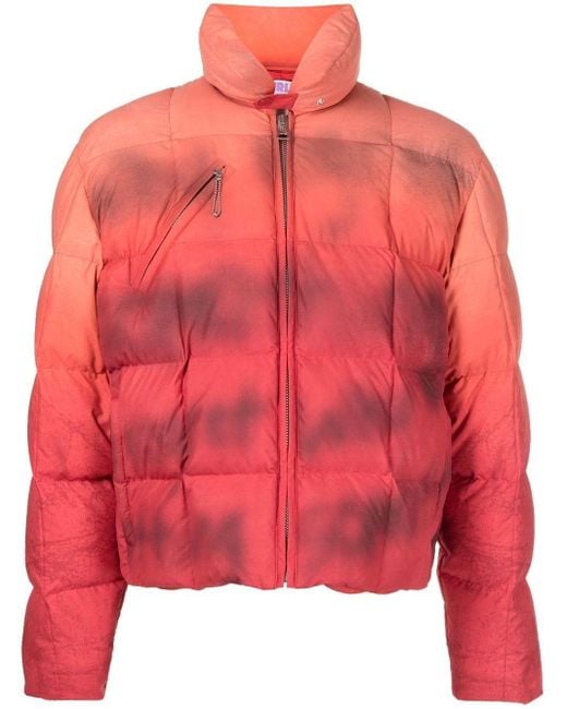 ERL Pink Padded Gradient-Effect Jacket for men