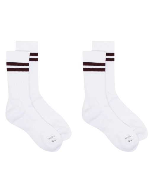 Visvim White Two-stripe Socks for men