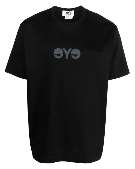 Junya Watanabe Black Graphic-print Cotton T-shirt for men