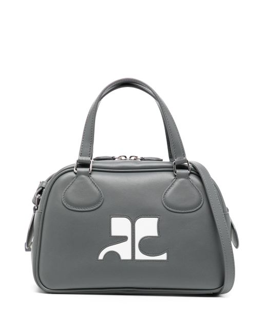 Courreges Gray Reedition Leather Tote Bag for men