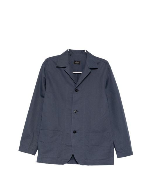 Brioni Blue Blazer Shirt for men