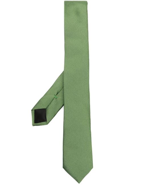 Givenchy Green 4g Logo-embroidered Tie for men