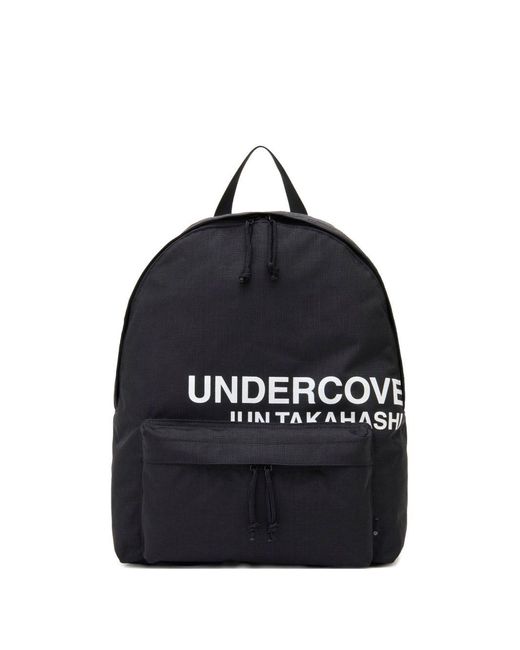 Undercover Black Logo-Print Backpack for men